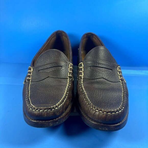 L.L. Bean Signature Men's Brown Leather Loafers Shoe Size 10.5 - Picture 2 of 10